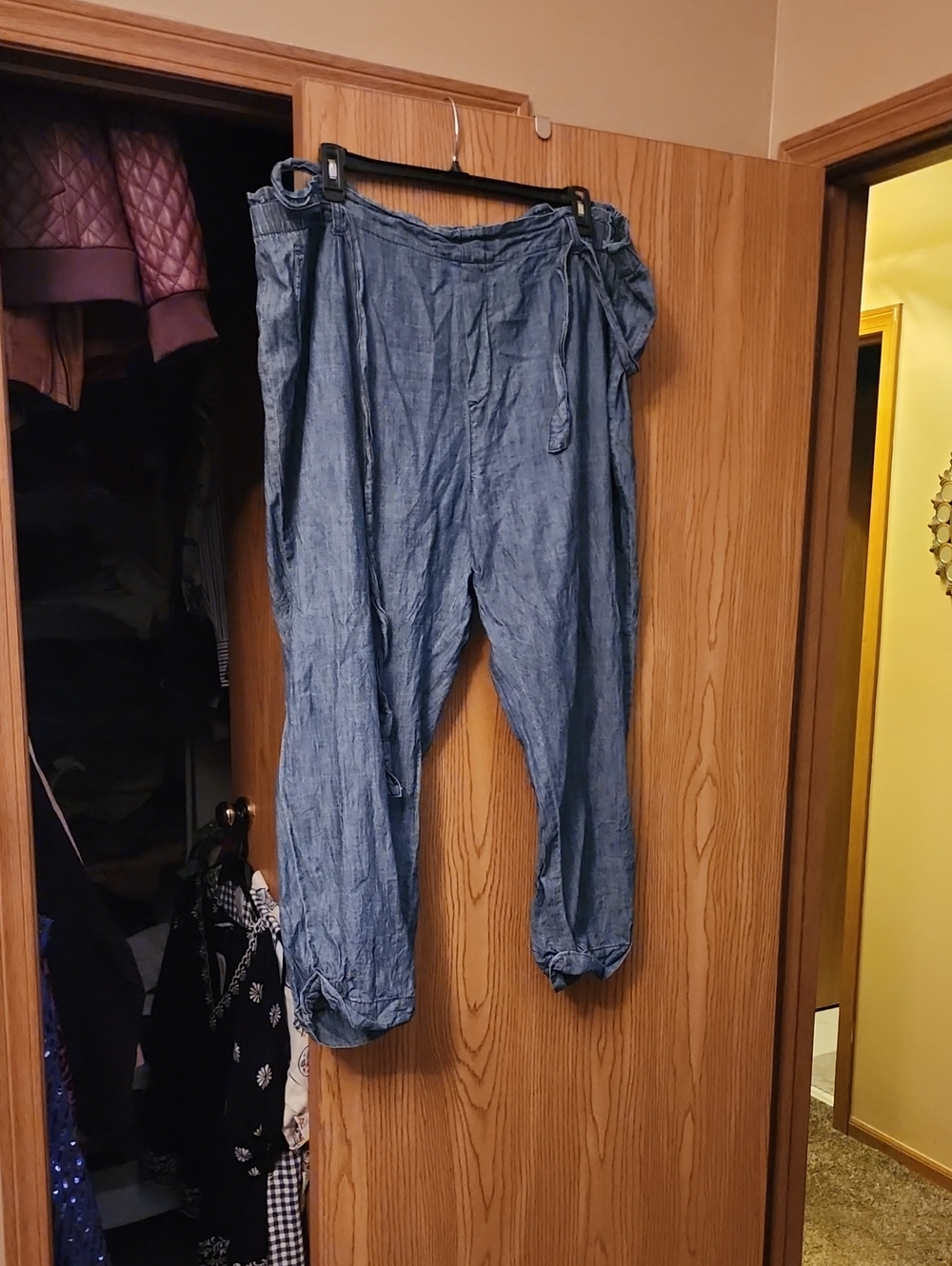 Caslon Blue Drawstring Casual Jogger Pants